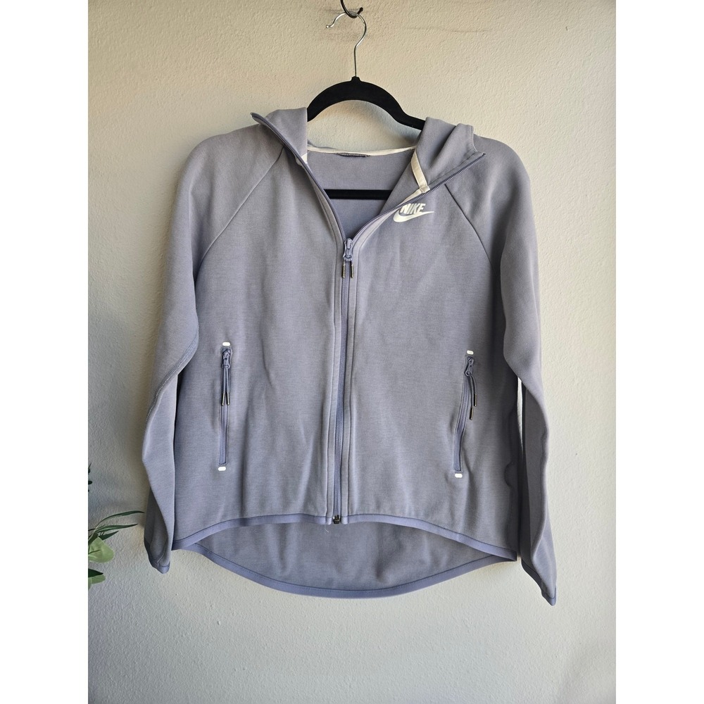 Nike Tech Fleece‎ Full Zip High Low Hoodie Lavender BV7565-512 XS